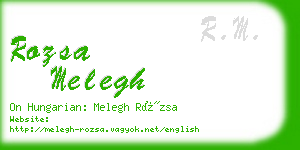 rozsa melegh business card